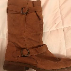 Brown Buckle Boots
